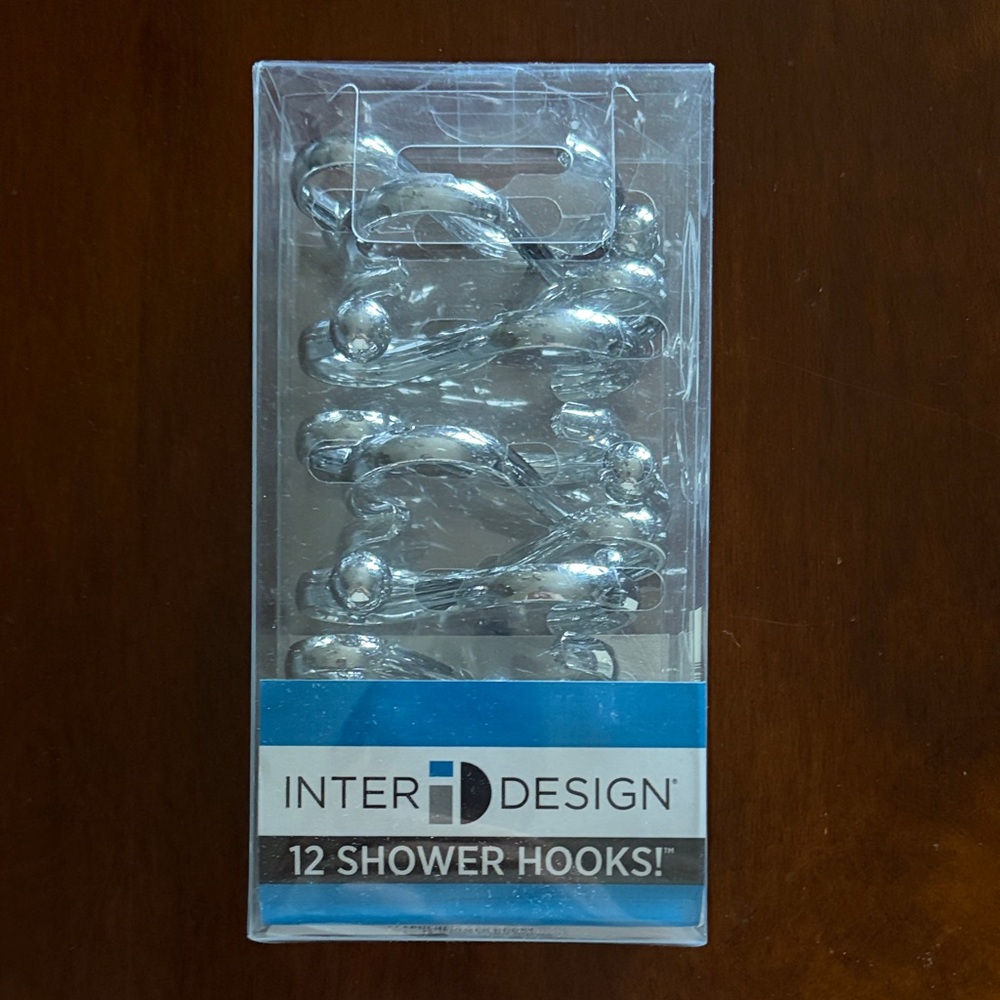 Stylish Silver Shower Hooks Set